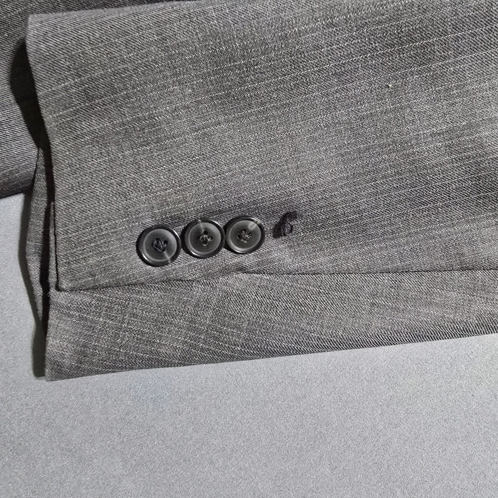Theory Mens Grey Wool Blend Two Button Blazer Suit Jacket Size 44 Regular - Picture 3 of 7